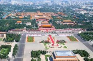 高空航拍：抗战胜利日阅兵现场