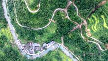 永嘉县山区道路快速抢修 无人机航拍勘察
