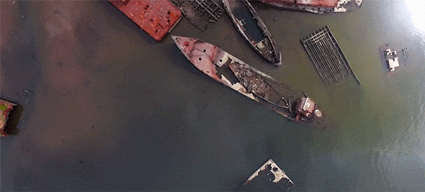 鬼祟的美丽——无人机镜头的船墓地