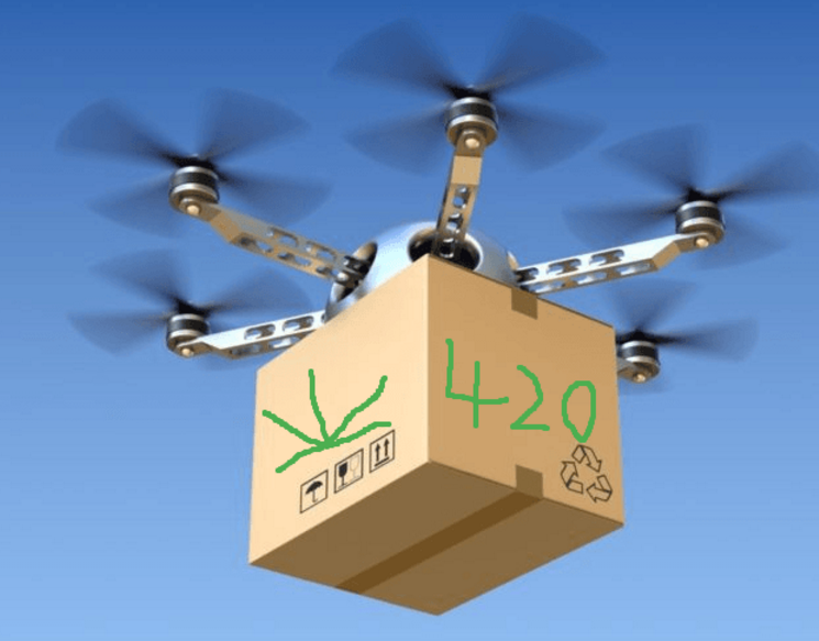 哥们，老美用无人机来快递大麻，太酷毙了吧！