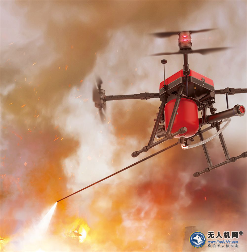 华科尔凖无人机消防演习“稳、准、狠”