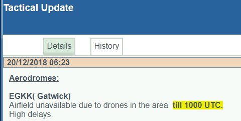非法放飞的无人机让英国第二大机场被迫关闭