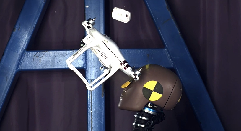   无人机炸机对人体有多大伤害？试验结果告诉你！