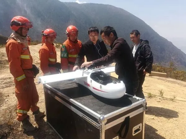 四川测绘无人机24小时无间断监测火情