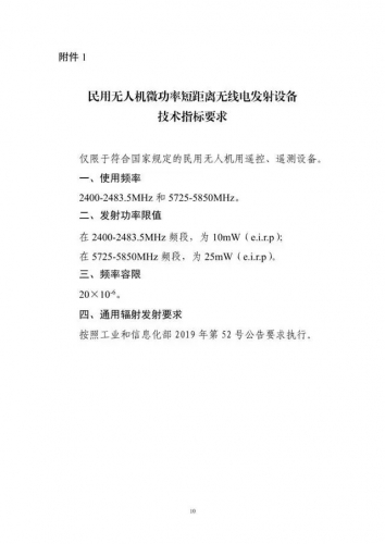 工信部就民用无人机无线电管理暂行办法征求意见