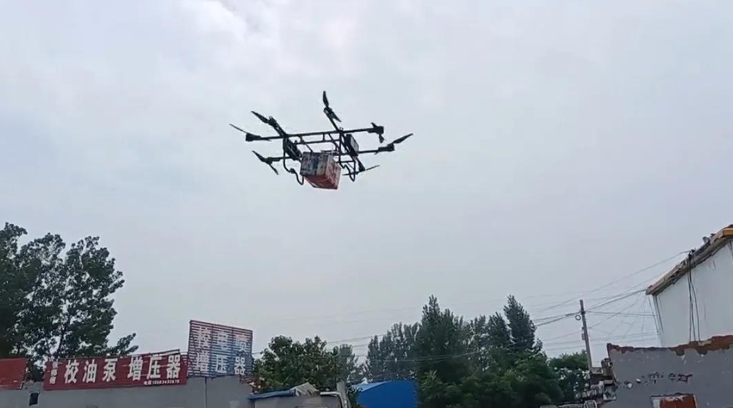 京东自研物流无人机，并已投入使用