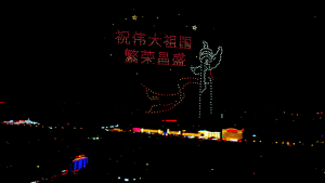 准格尔旗国庆祝福万里无云，大连理工的无人机王牌飞行