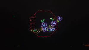 大漠大800架无人机助阵连平桃花节，绘出夜空“最美桃花”