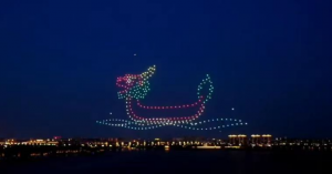 甘肃无人机编队表演