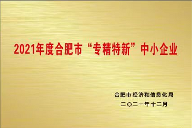 2021年度合肥市“专精特新”中小企业