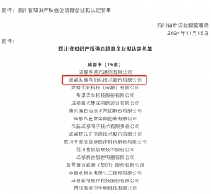 纵横股份获评四川省知识产权强企培育企业