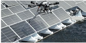 无人机为太阳能电场提供清洁服务