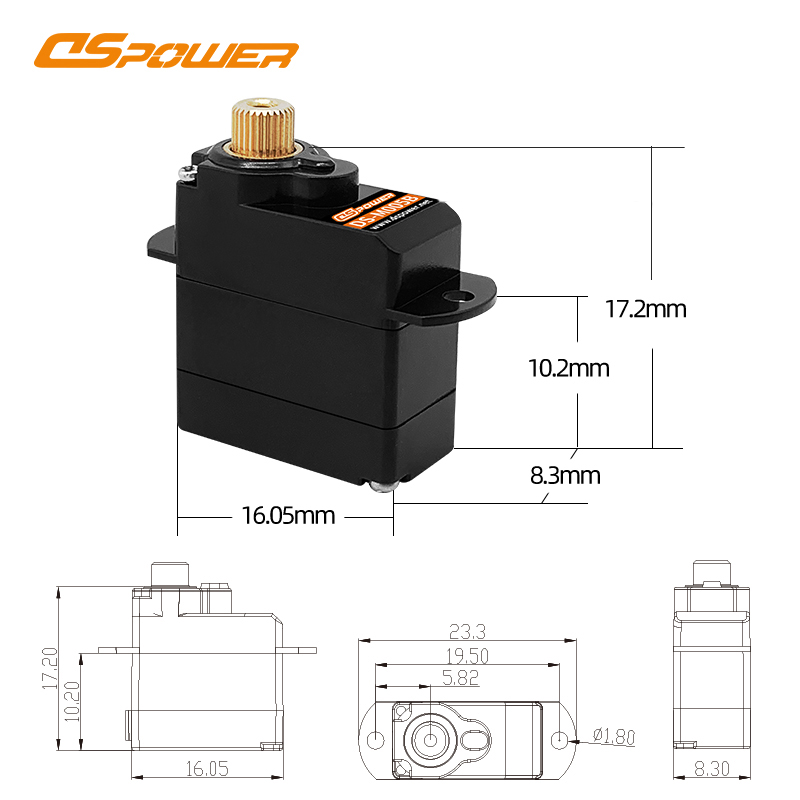 2g金属齿微型舵机 DS-M005B