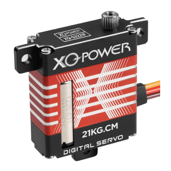 XQ-S2221F窄扁舵机22KG扭力钢齿轮防水机身户外无人机航模用舵机