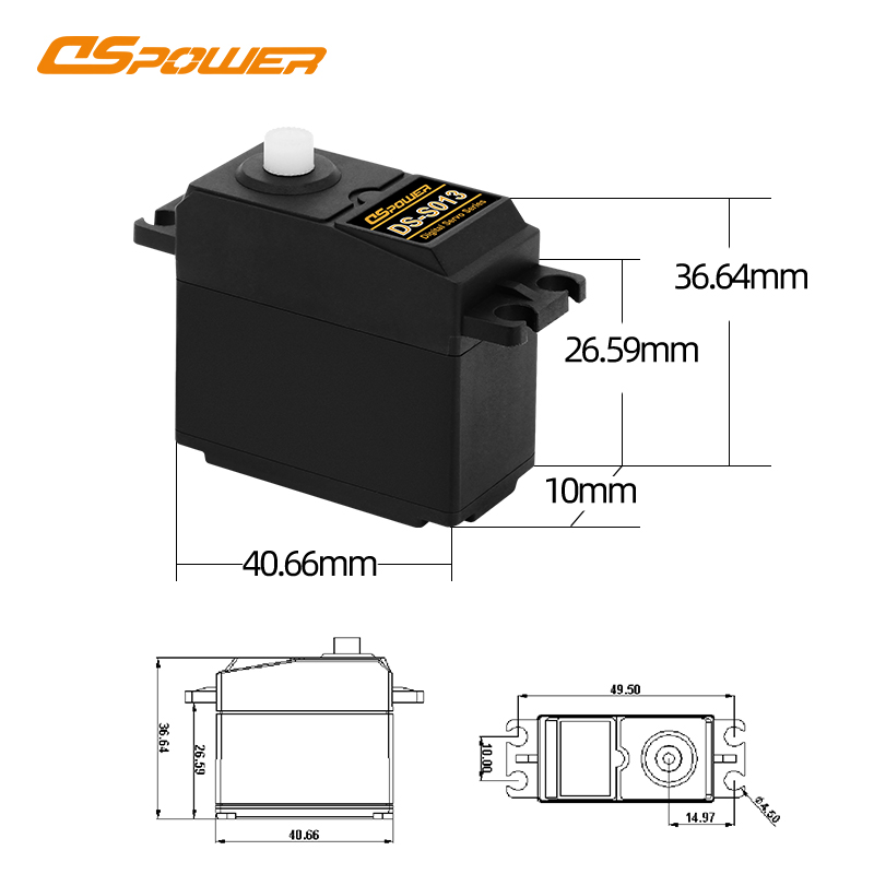 6KG塑胶齿数字舵机 DS-S013