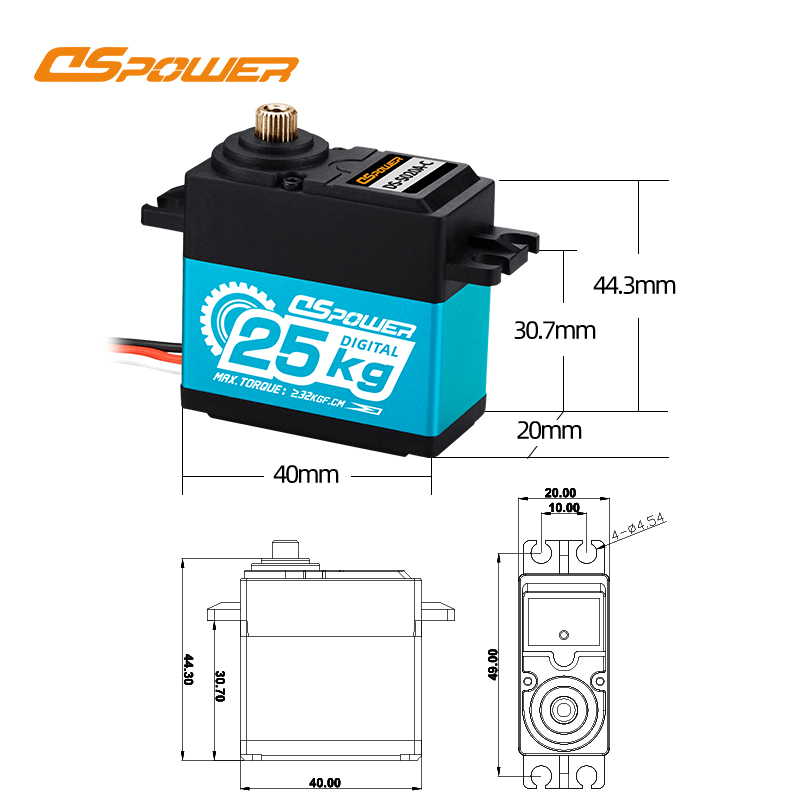 30KG金属齿半铝框数字舵机 DS-S020A