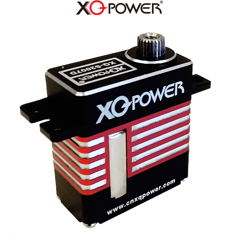 XQ-POWER高速扁舵机7KG扭力 钢齿轮CNC全铝外壳高性能固定翼无人机 航模 垂起无人机舵机