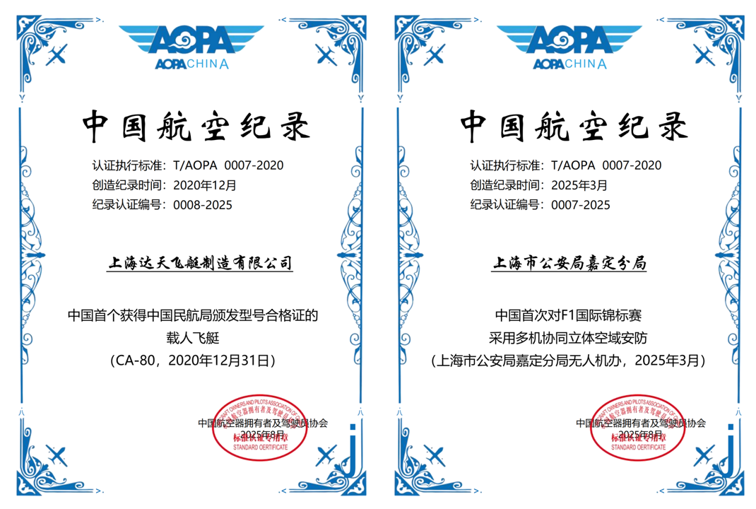 载人飞艇与多机协同立体空域安防两项新纪录发布